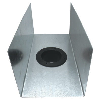 5.25" X 6" X 3"  Galvanised Box Gutter Nozzle With Stop