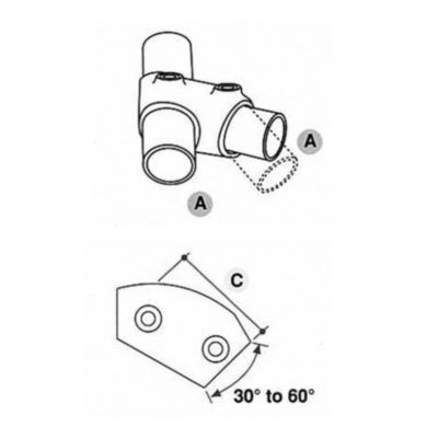 Key Clamp adjustable tee