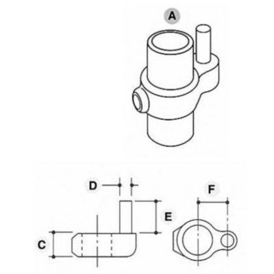Key Clamp Male Gate Hinge