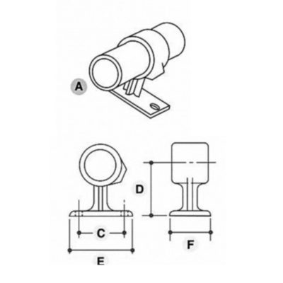 Key Clamp wall mounted handrail bracket