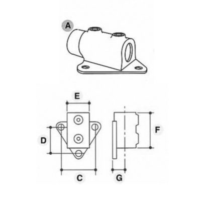 Key Clamp 146 Flush Side Palm Fixing