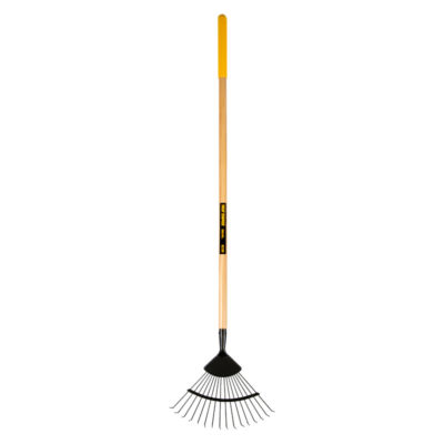 True Temper Round Wire Leaf Rake 16 Teeth with Wood Handle