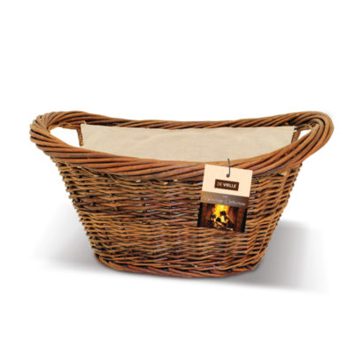 De Vielle jute lined wicker basket