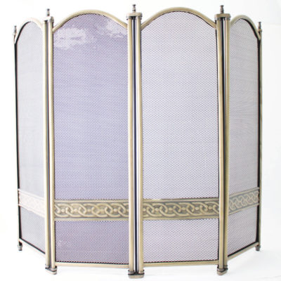De Vielle 4 Fold Fire Screen