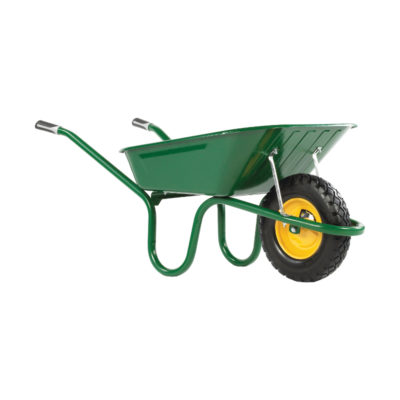 Haemmerlin 90Ltr Green Builders Wheel Barrow C/w Flat Free Wheel