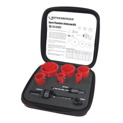 Rothenberger Plumbers Hole Saw Kit 9 Piece