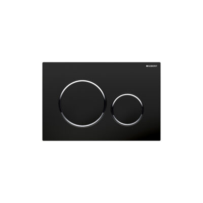 Geberit Sigma 20 Dual Flush Plate Black Polished Chrome
