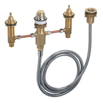 Hansgrohe Basic set for 4-hole rim mounted bath mixer