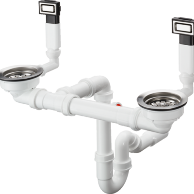 Hansgrohe Manual Waste and Overflow set for Double Bowl