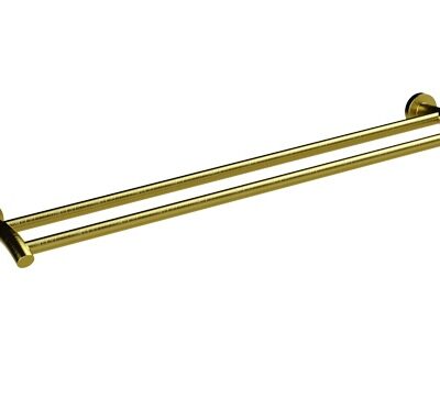 Miller Bond Brushed Brass Double Towel Rail