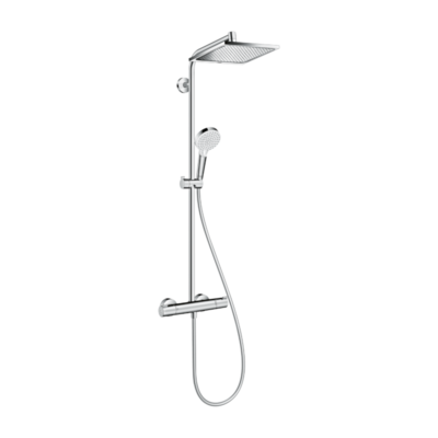 Hansgrohe Crometta E Showerpipe 240 1 Jet with Thermostat
