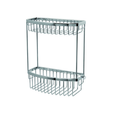 Miller Classic D shaped 2 Tier Soap Basket Chrome 865C