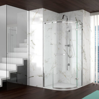 Merlyn 8 Series Frameless Hinged 1 Door Quadrant