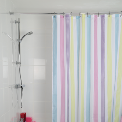 Croydex Fresh Stripes Textile Shower Curtain