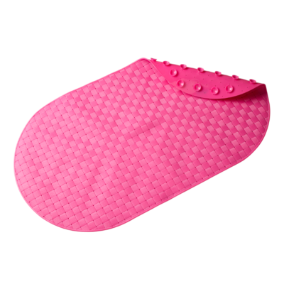 Croydex Basket Weave PVC Bath Mat Pink