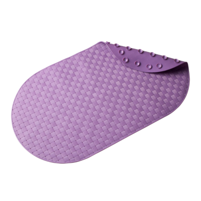 Croydex Basket Weave PVC Bath Mat Purple