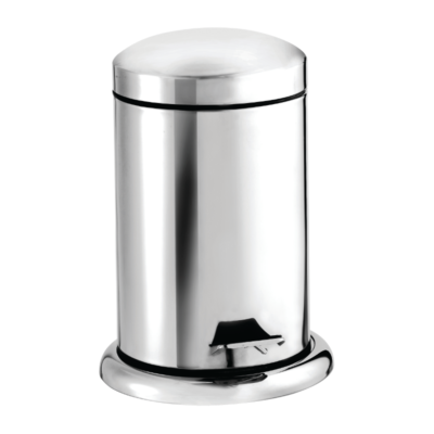 Croydex 3 Litre Pedal Bin - Stainless Steel Polish Finish