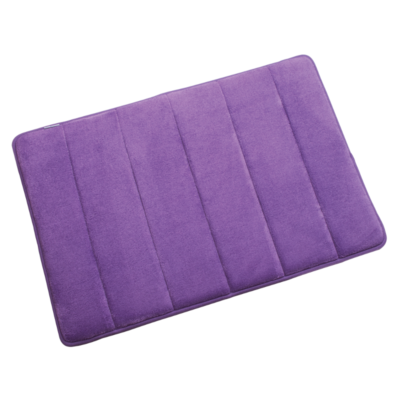 Croydex Small Memory Foam Textile Bath Mat Purple