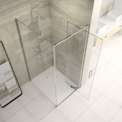 Merlyn Arysto Eight Infold Shower Door With Side Panel