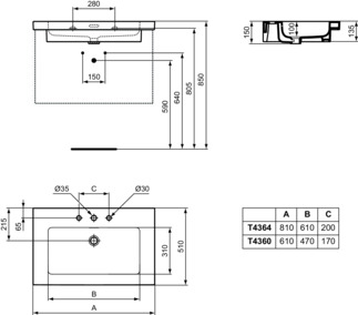 Extra 80cm Washbasin - Image 3