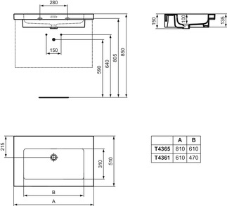Extra 80cm Washbasin - Image 5