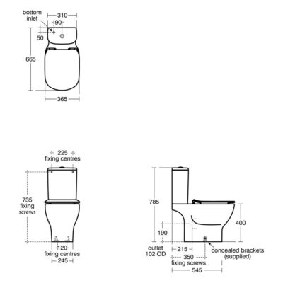 Ideal Standard Tesi Open Back Pan Tec
