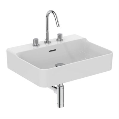 Conca 60cm Three Taphole Washbasin with Overflow