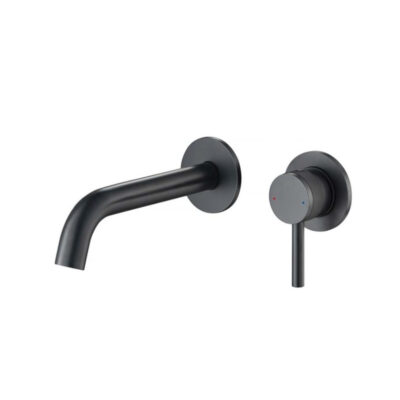 Aqualla Kyloe Basin Mixer Wall Mounted Black