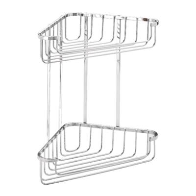 Croydex Steel Large Two Tier Corner Basket