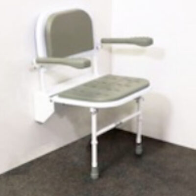 Hansgrohe Padded Wall Mounted Shower Seat with Back Arms and Legs