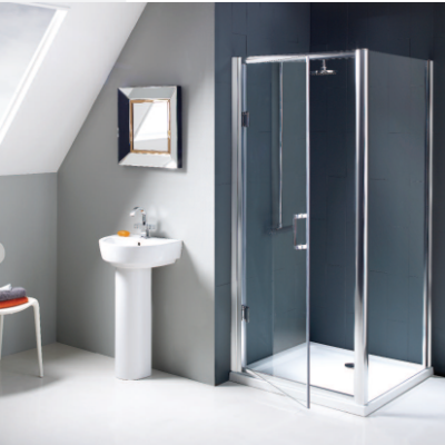 Flair Chianti Frameless Side Panel 900mm Silver