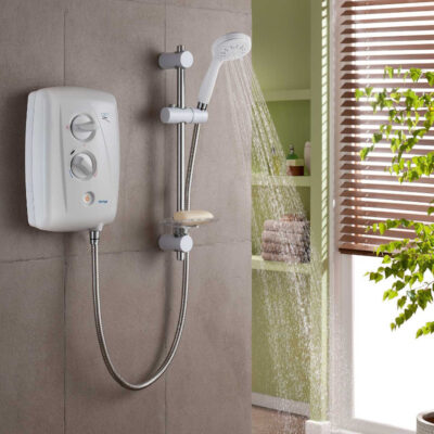 Triton Aspirante Electric Shower- Black Gloss