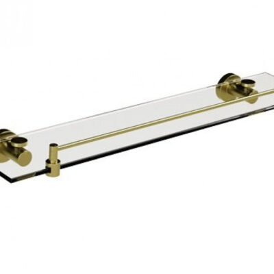 Miller Bond Brushed Brass Glass Shelf