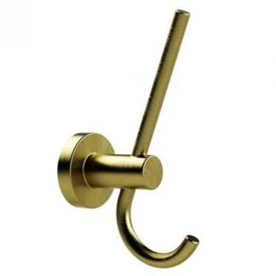 Miller Bond Brushed Brass Double Robe Hook